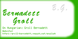 bernadett groll business card